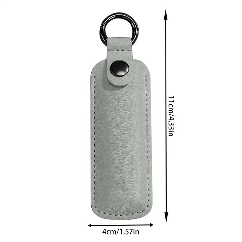 PU Leather U Disk Pouch Protective Cover Storage Bag USB Flash Drive Anti Lost Case Key Ring Holder Digital Accessories light green