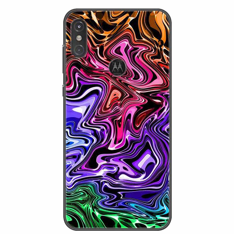 For Moto One Vision Case Luxury Silicone TPU Soft Cover Phone Case For Motorola Moto One Action Macro Shockproof Marble Coque Moto One Vision