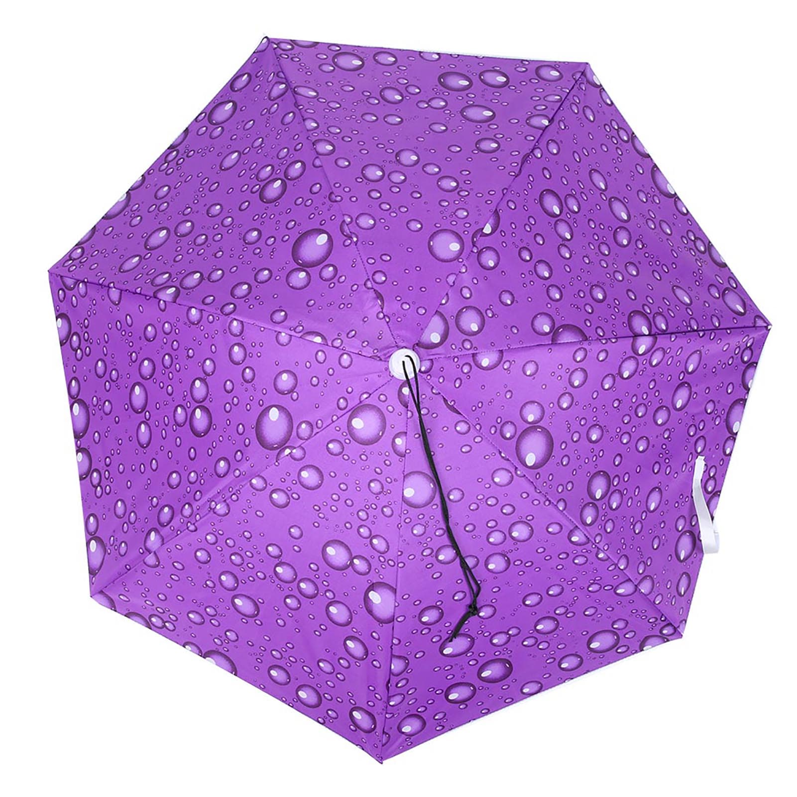 77cm Sunscreen Windproof Head Mounted Umbrella Top Folding Hat Umbrella(Raindrop Purple)