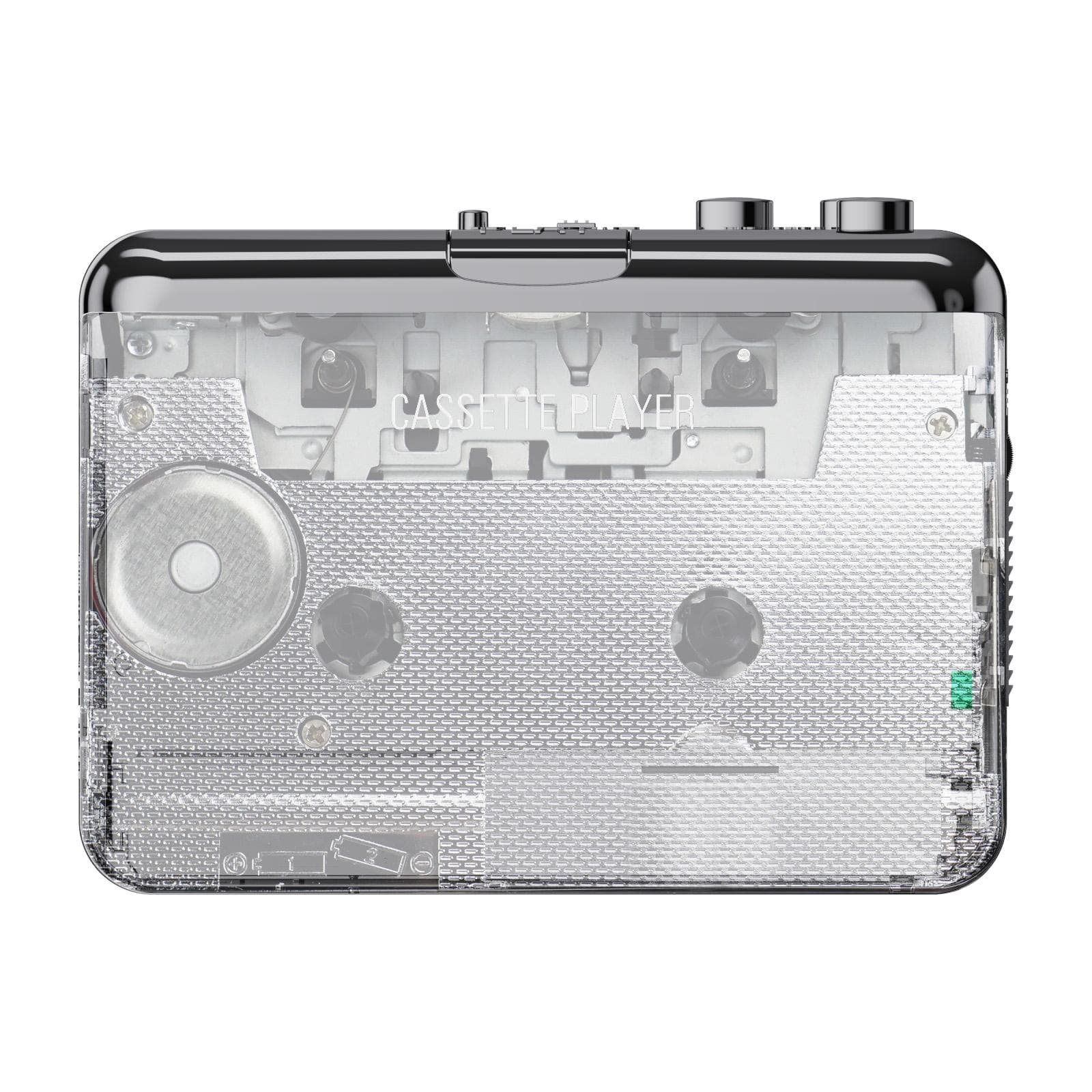 ezcap218PT Cassette Tape-to-MP3 Converter Recorder via PC Cassette Tape Player with Earphone transparent