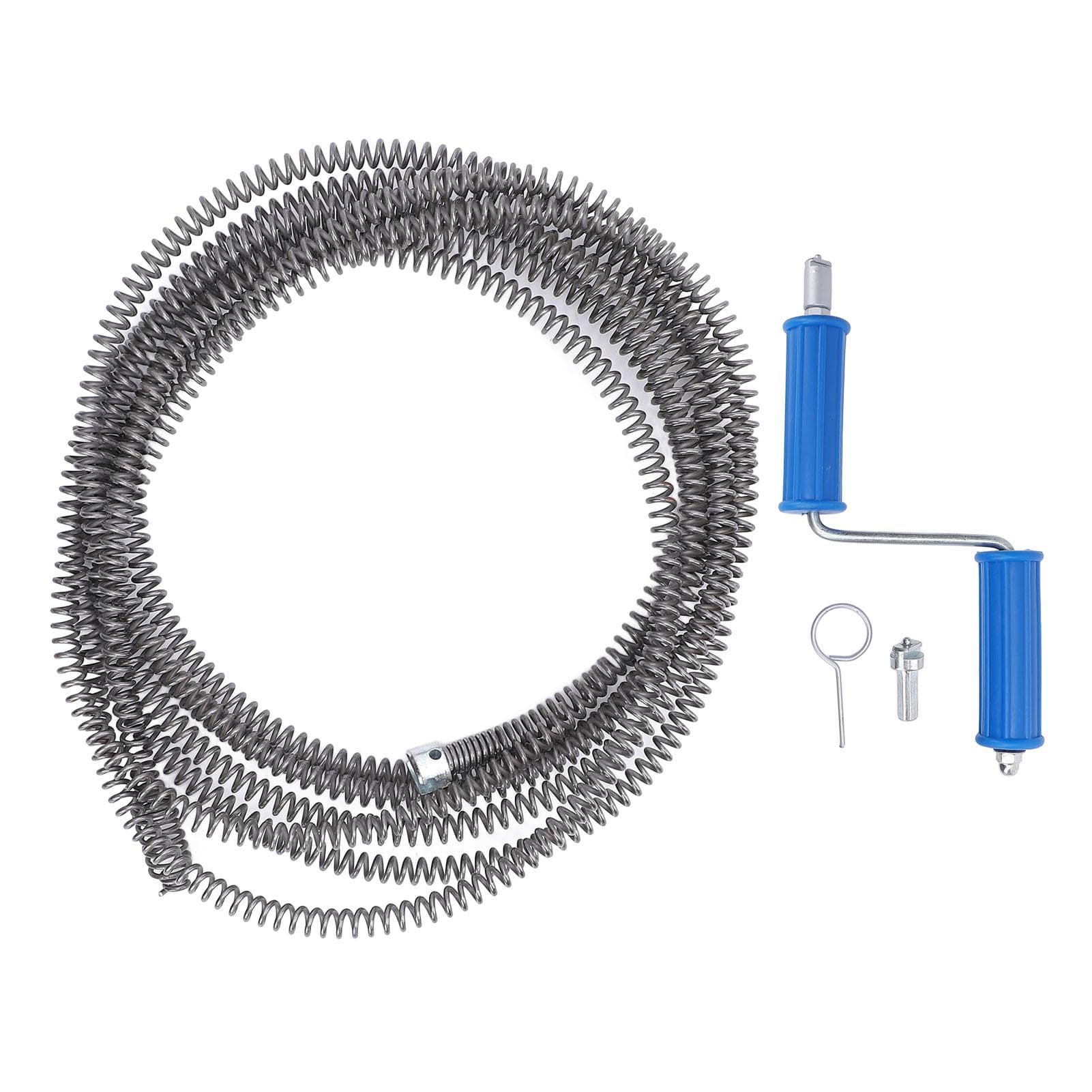 Drain Cleaner Augers Spring Cable 16mm Toilet Plumber Plumbing Snake Pipe Pipeline Sewer Cleaner 5m / 16.4ft