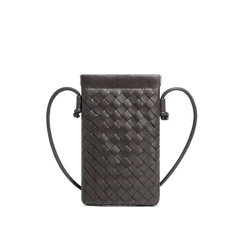 Fashionable Mini Mobile Phone Bag, Hand-woven Bag, Simple, Trendy, Versatile, Retro, Small, Single-shoulder Crossbody Women's Bag
