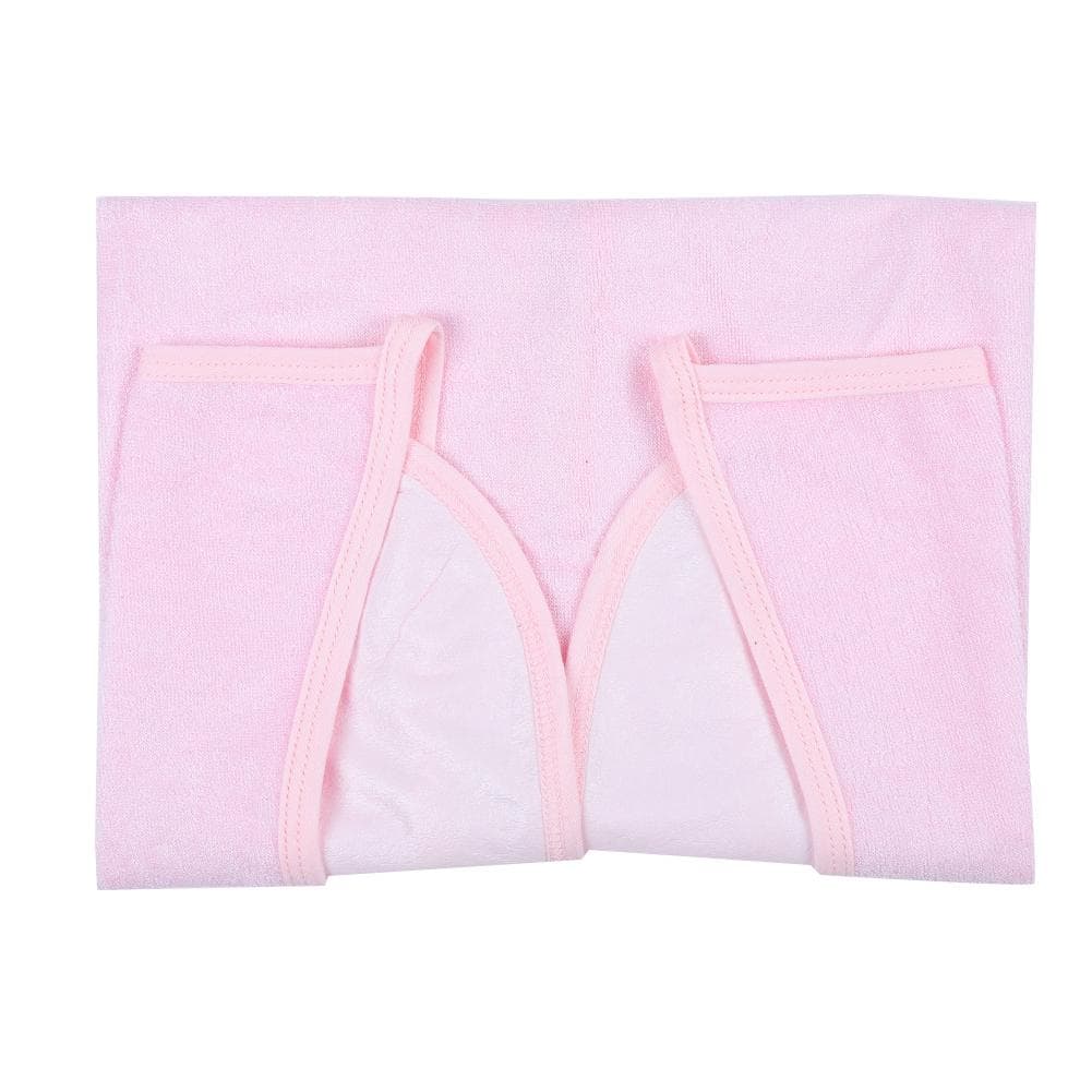 Elderly Waterproof Bib Adult Mealtime Saliva Towel Dining Apron Clothes Protector Light Pink M