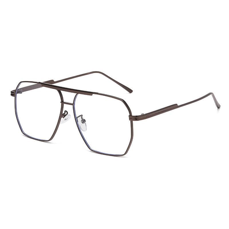 New Fashion Metal Sunglasses Double Bridge Retro Eyewear Minimalist Oversized Frames Unisex Classic Driving Shades