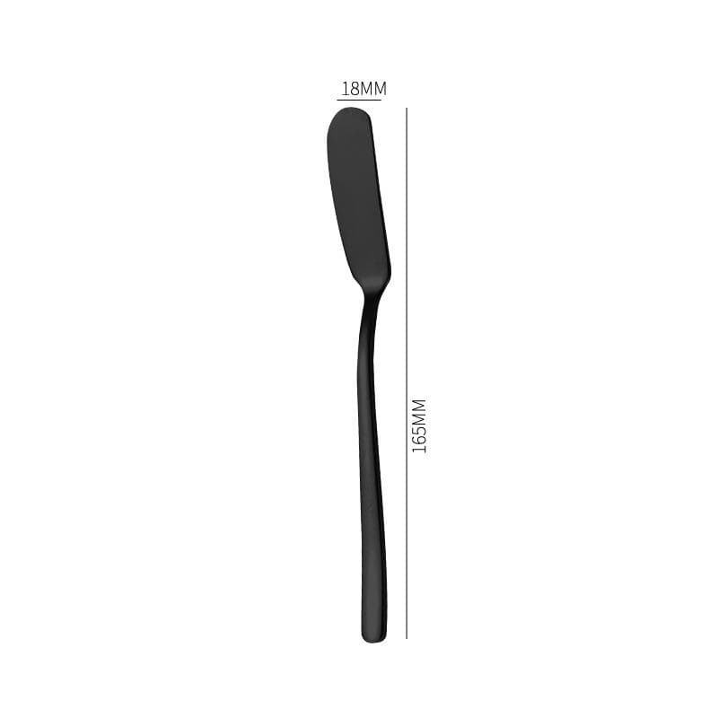 Stainless Steel Butter Spatula Cheese Dessert Jam Spatulas Cream cutlery Marmalade Toast Bread Spatulas butter spreader black