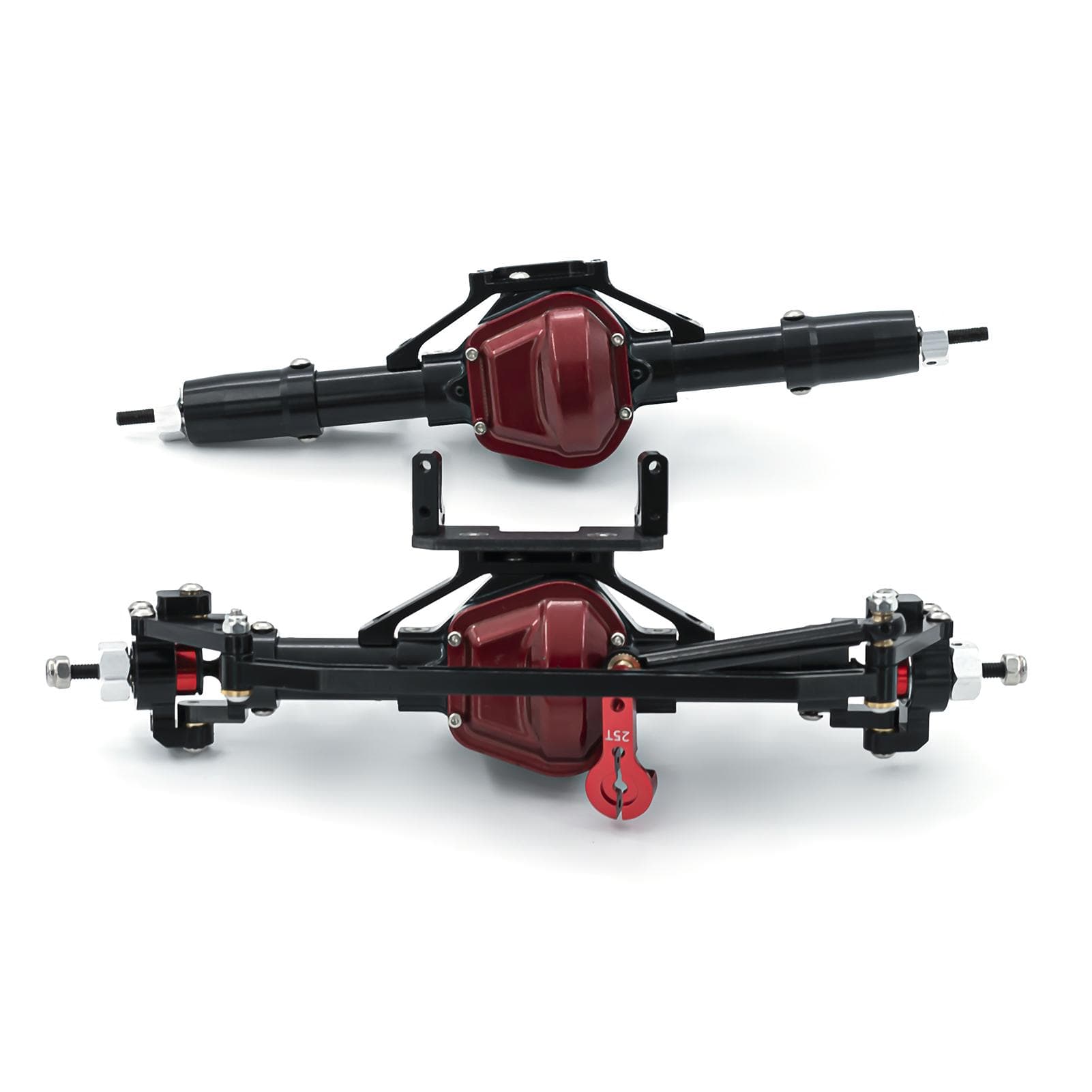 RC Car Front Axle Rear Axle Aluminum Alloy RC Axles Replacements for 1/10 Axial SCX10 RC Car black