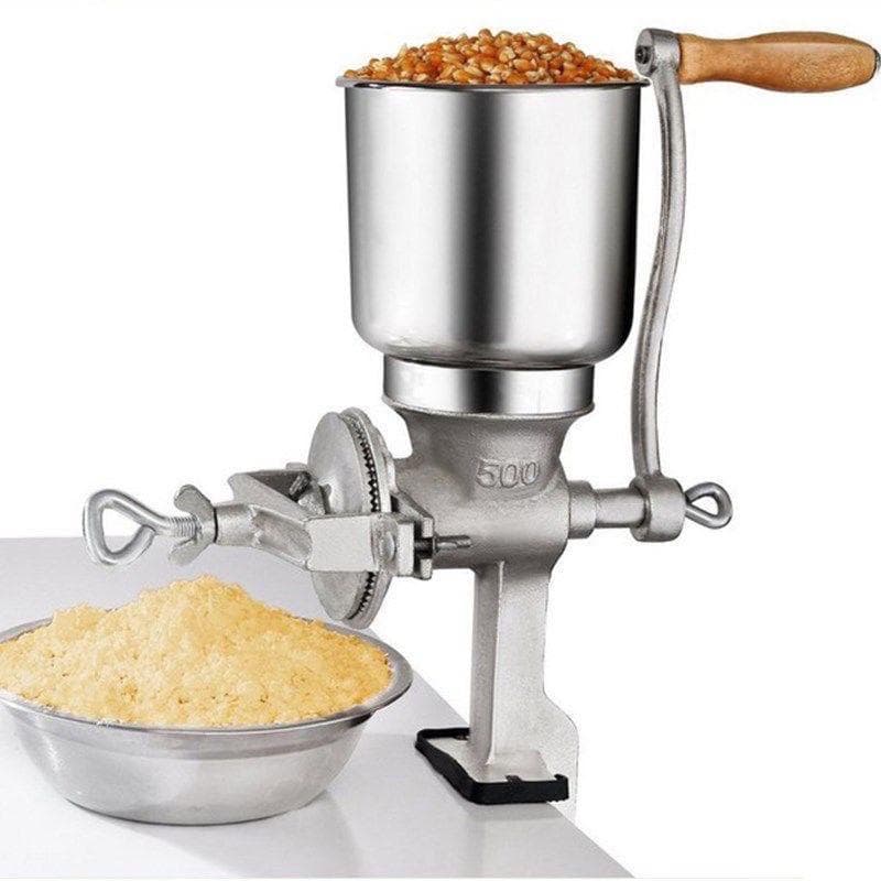Small Cast Iron Hand-Crank Corn & Grain Grinder Standard 500# Grinder No Hopper