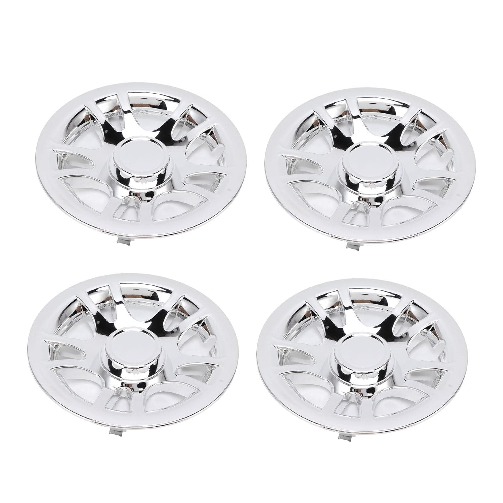 4 Pcs 8 Inch Golf Cart Hub Caps Chrome Plated Wheel Covers Rim Protector for EZ?GO Golf Cart