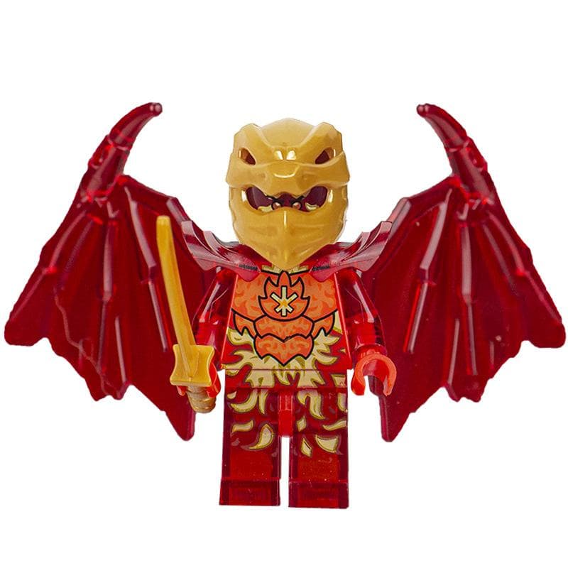 Dragon Form Gold Building Block Doll Boy Educational Toy