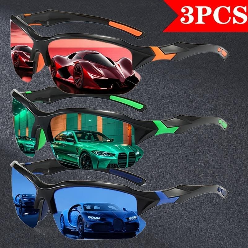 1 3pairs of Stylish Cool Casual Glasses Perfect for Parties Fun Events and Daily Wear Trendy Designs