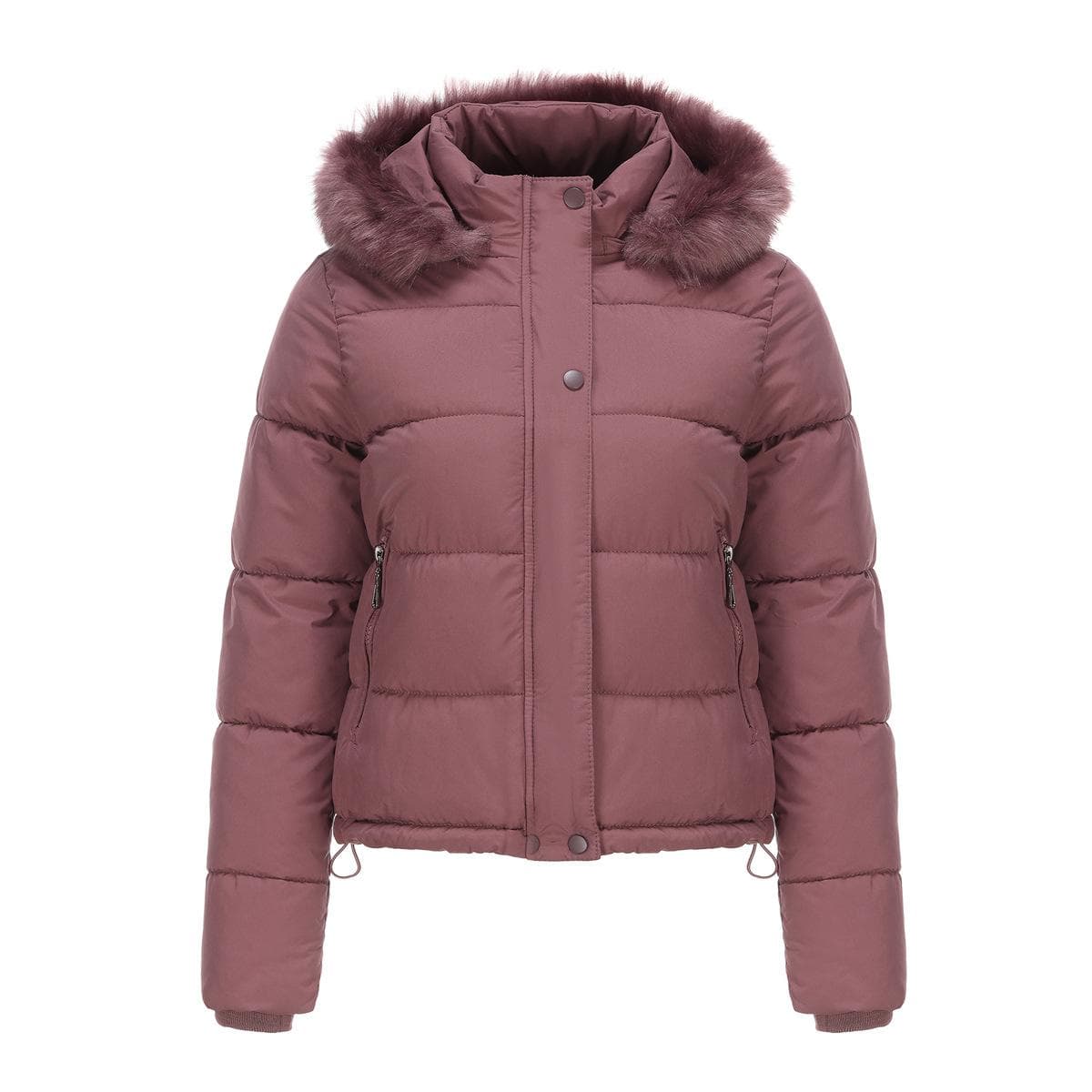 New Autumn and Winter Warm Cotton Coat for Women, Short Velvet and Removable Hood, Long-sleeved Cotton Coat 3XL