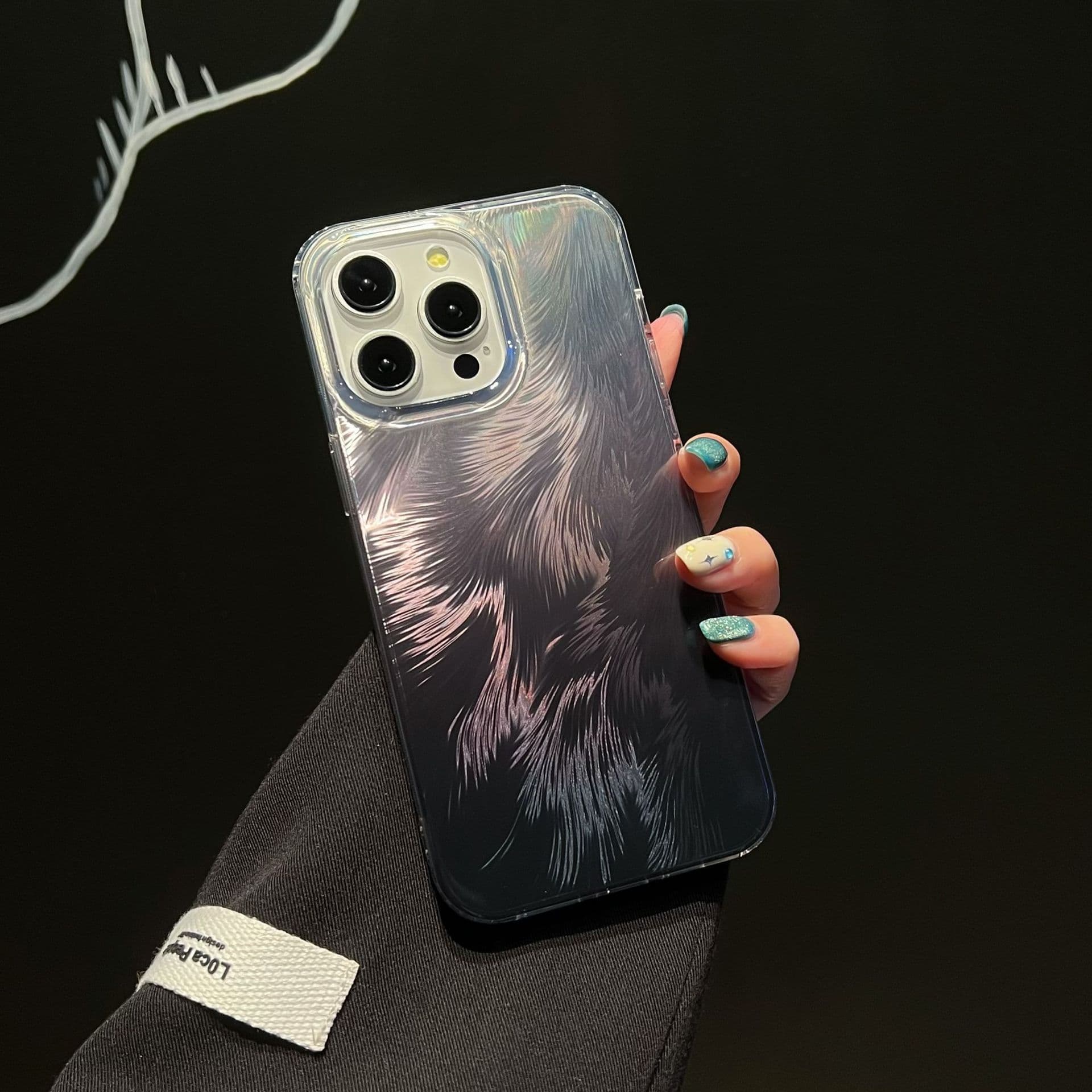 Applicable To IPhone16 Laser Foxtail Mobile Phone Case Apple 15 ProMax Gradient 14 Anti-fall 13 Protection Case iPhone11promax