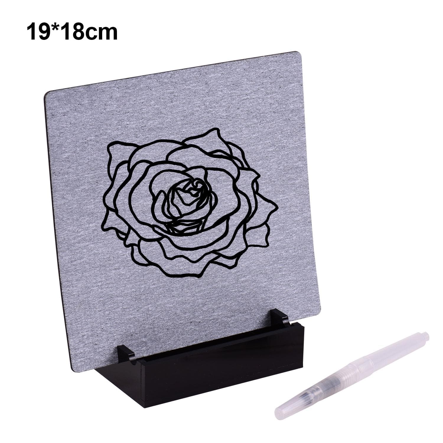 Reusable Buddha Board Artist Board Paint with Water Brush & Stand Release Pressure Relaxation 19 x 18cm Board