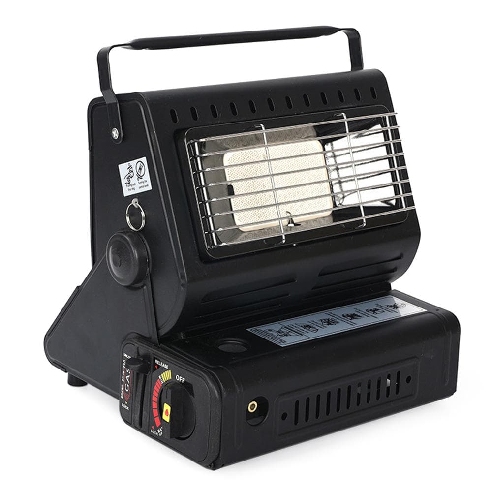 1300W Ceramic Gas Heater Gas Heater Outdoor Camping Fishing Burner Black