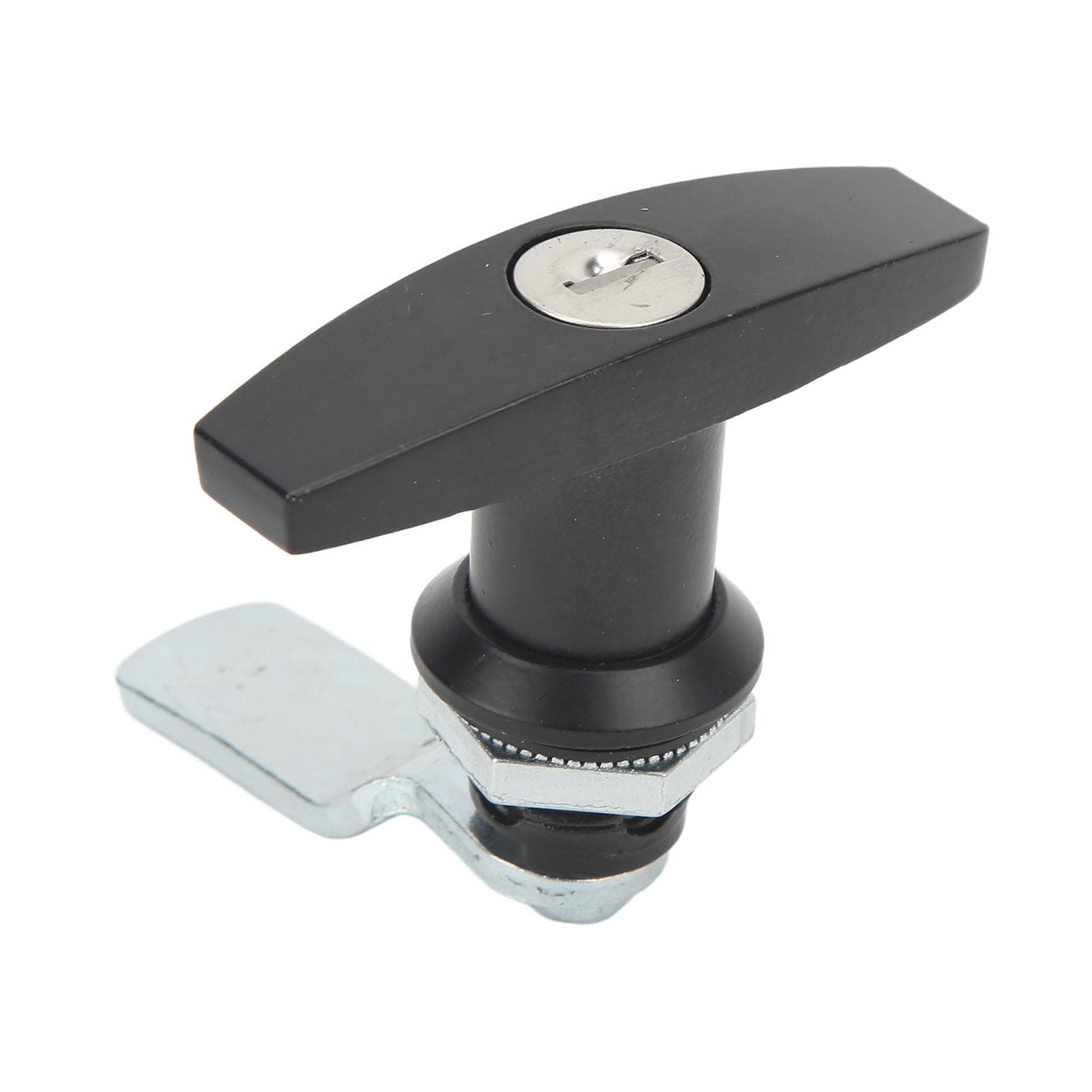T Handle Door Lock Zinc Alloy T Handle Cabinet Latch for Garage Trailer Tool Box Black