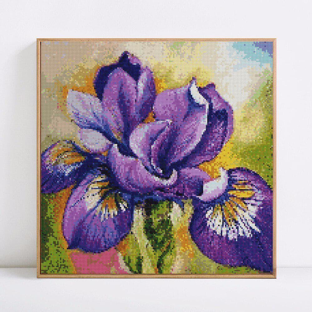 Diamond Painting Round Stones Flowers Diamond Embroidery Flower Hobby And Handicraft Pictures 30x30