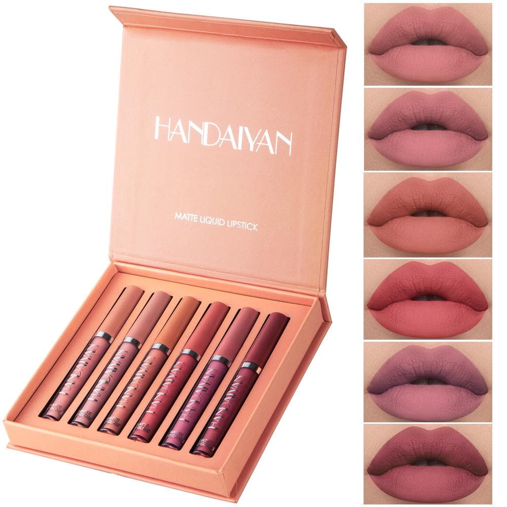 HANDAIYAN Waterproof Non -dipped Cup Lipstick Matte 6 -branch Lip Gloss B