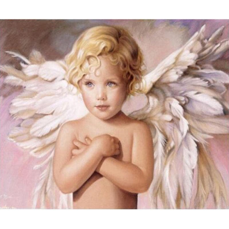 Angel Girl Picture 5D Diamond Painting Cross Stitch Religion Diamond Embroidery Landscape 20X30CM