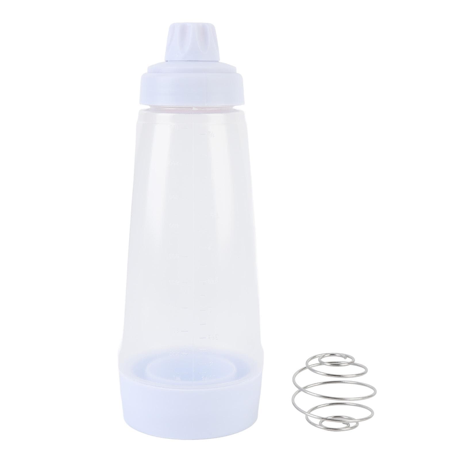 Pancake Batter Mixer Dispenser Bottle with Mix Ball Wire Whisk Squeeze Kitchen Shaker Baking Tool L(for 6.5-9kg)