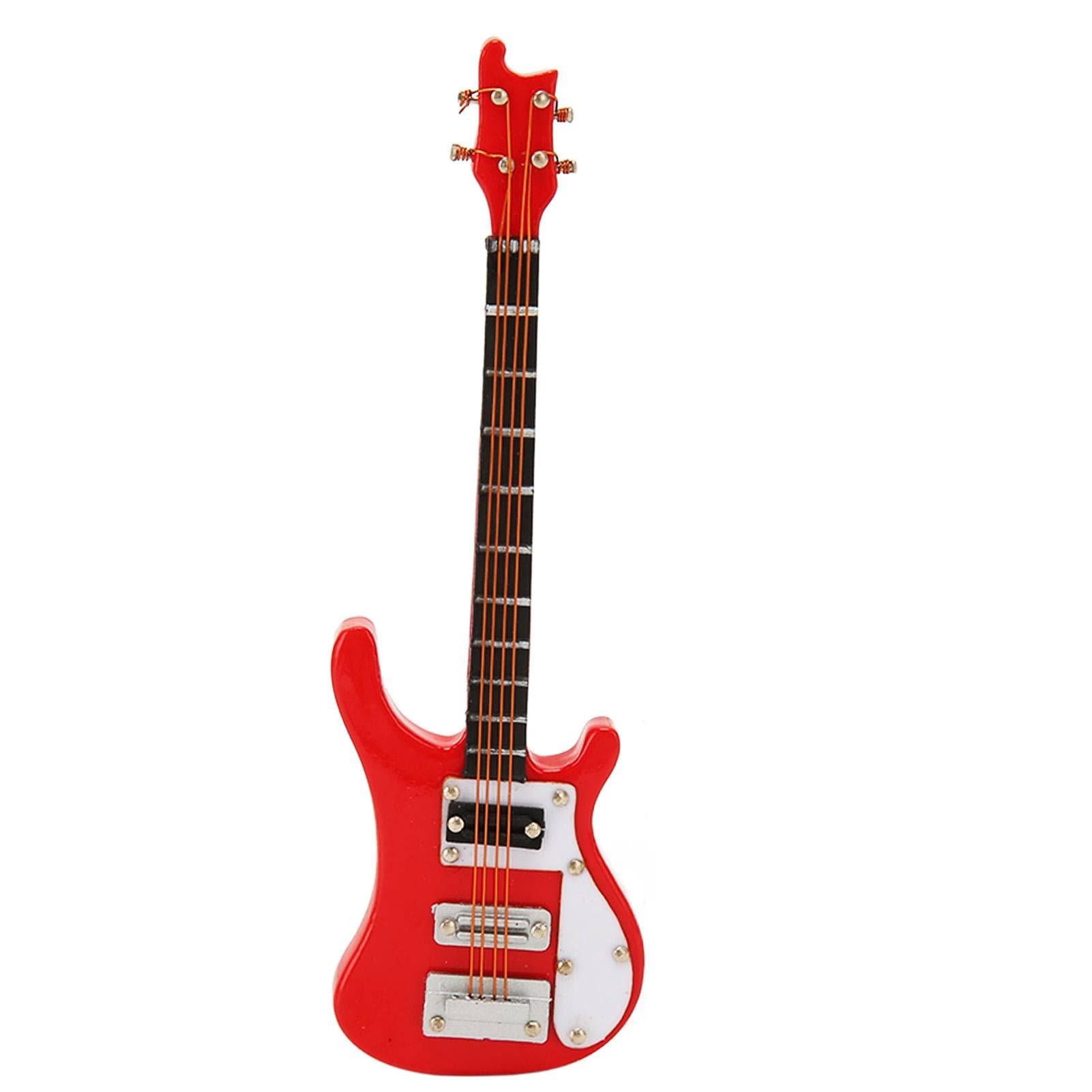 Electric Bass Brooch Handicraft Miniature Bass Model Red Rounded Corner Musical Instrument Brooch