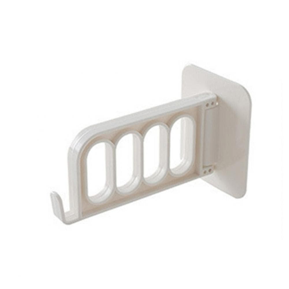 Multifunctional Adhesive Hanger Hook Clothes Organizer Rack for Glass Window Wall Tile(White) white