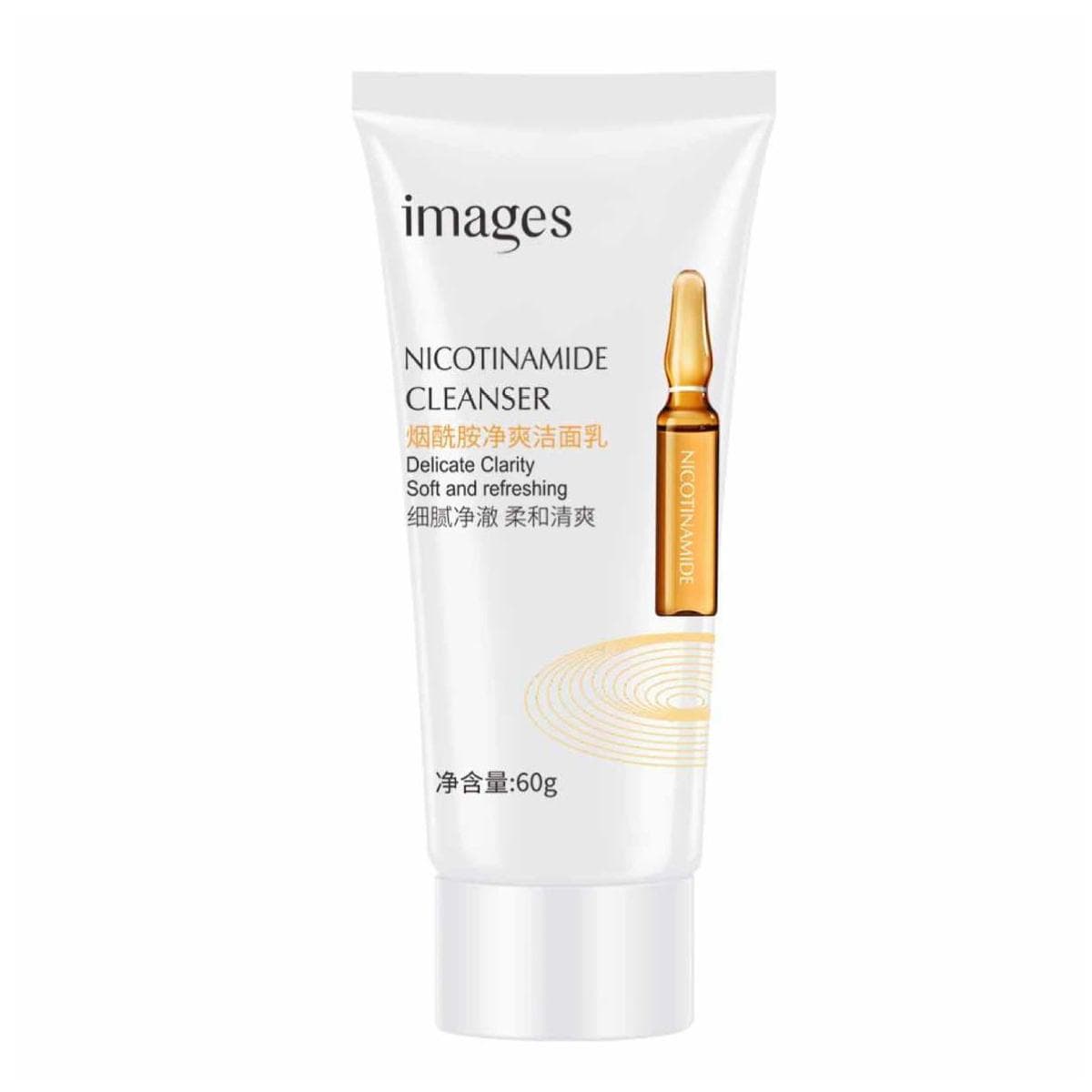 Images Nicotinamide Amino Acid Hyaluronic Acid Moisturizing Hydrating Whitening and Anti-wrinkle Face Washes Cleanser