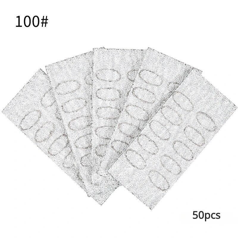Nail Cuticle Pusher Self-adhesive Sand Flake File Trimming Nails Pre Polishing Sandpaper Set Manicure Treatment Tool 100#