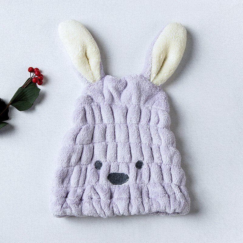 Cartoon Rabbit Wiping Hair Cute Bag Turban Dry Hair Absorbent Quick-Drying Shower Cap