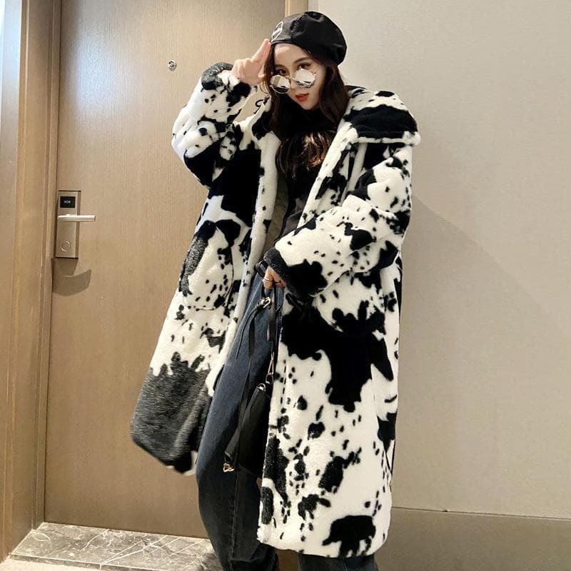New Cotton Clothes Rabbit Plush Cotton Clothes Thickened Warm Jackets for Men and Women M