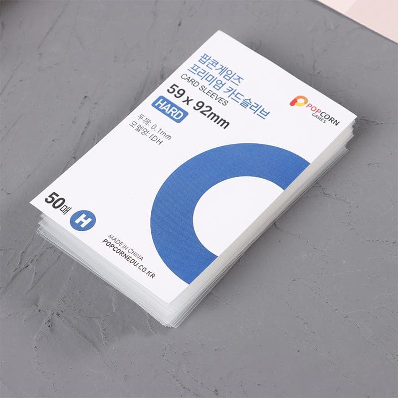50Pcs Korea Card Sleeves Clear Acid Free Cpp Hard 3 Inch Photocard Holographic blue