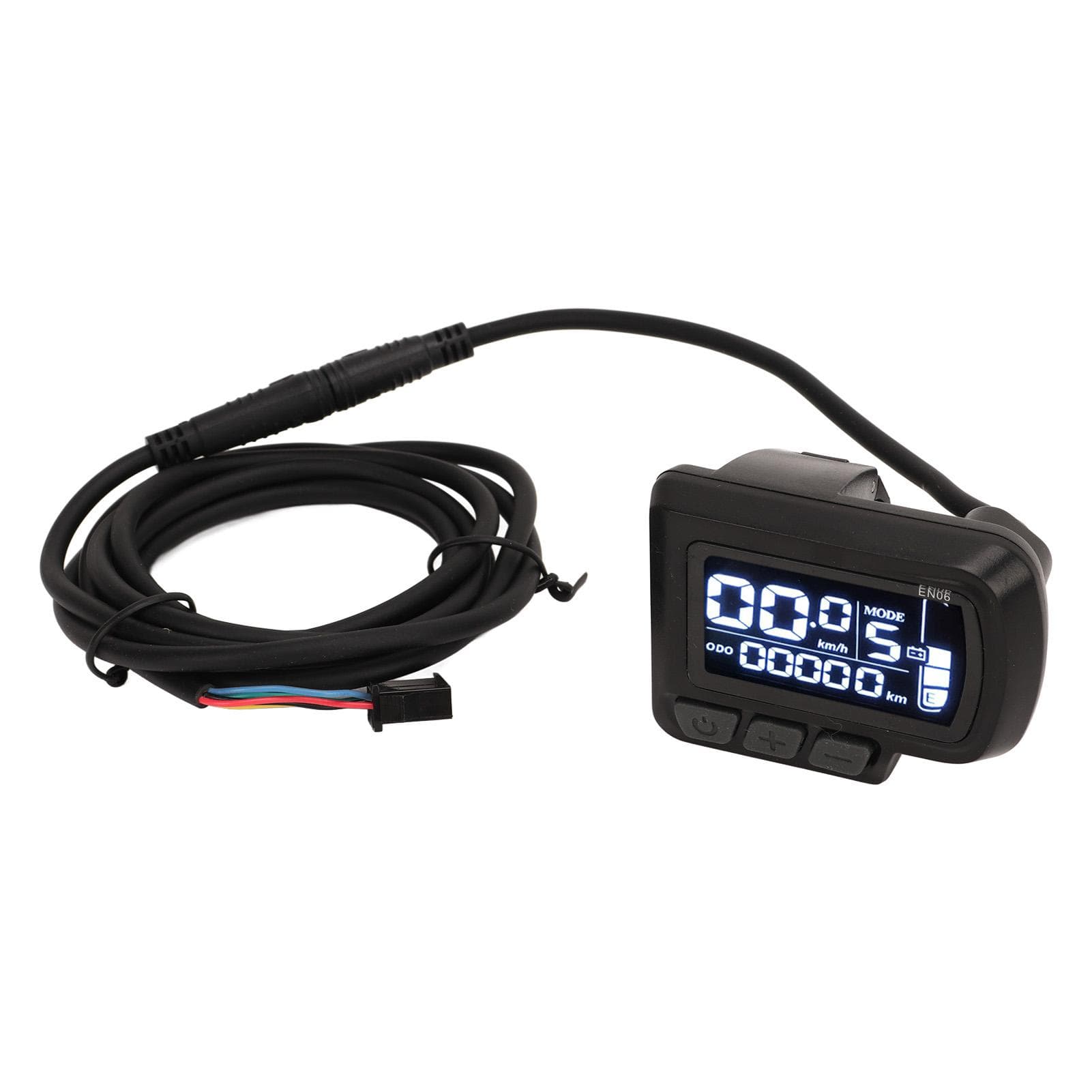 Electric Bike LCD Display Meter Mountain Bike Display Meter Control Panel with Waterproof Cable 5