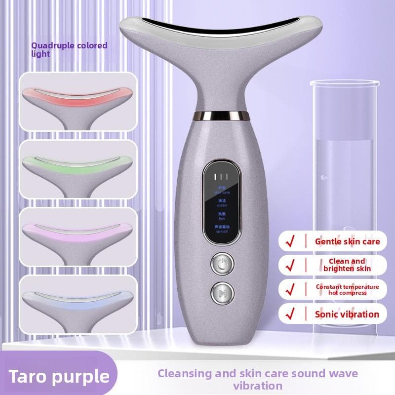 Neck Beautifier Lighten Neck Width Nasolabial Width Firming Enhance Facial Constant Temperature Hot Compression Skin Rejuvenation Massager lavender