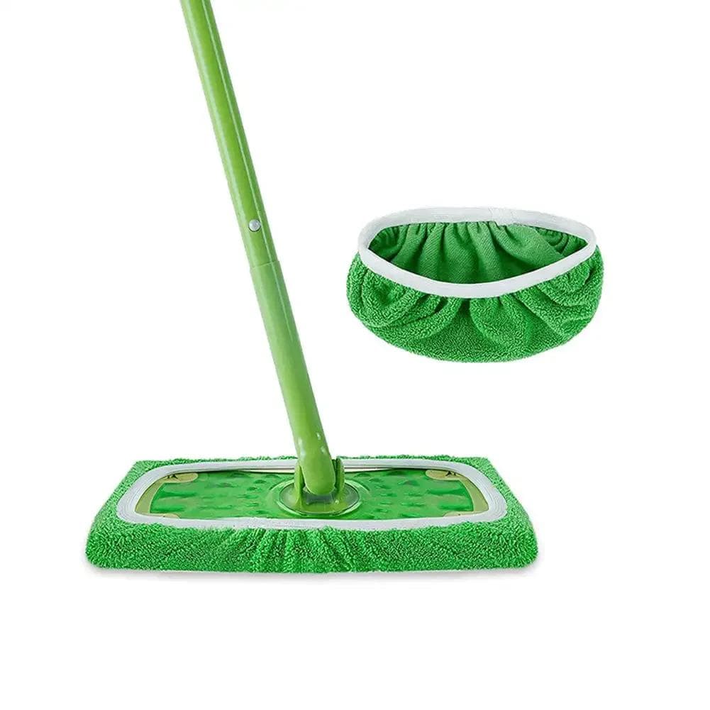 Suitable for Swiffer Flat Mop Cloth Absorbent Sponge Replacement Cloth Cover Household Dry and Wet Rotary Mop Cloth Cleaning Pad 25.4cm