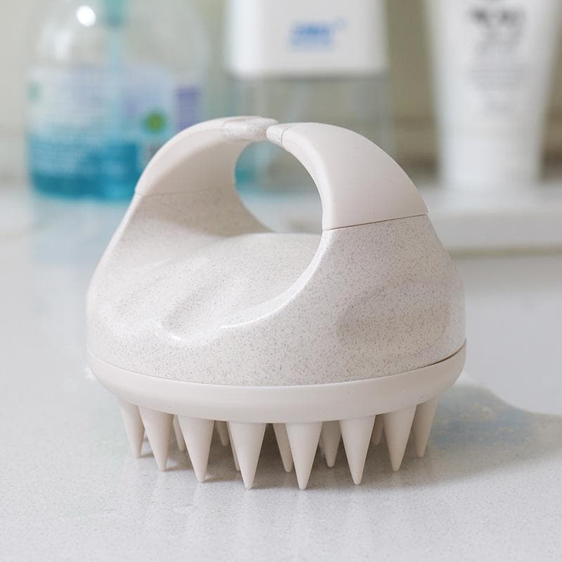 Scalp Brush Massager Scrubber Brush Shampoo Brush Hair Scalp Massager for Hair Growth Massage The Scalp beige