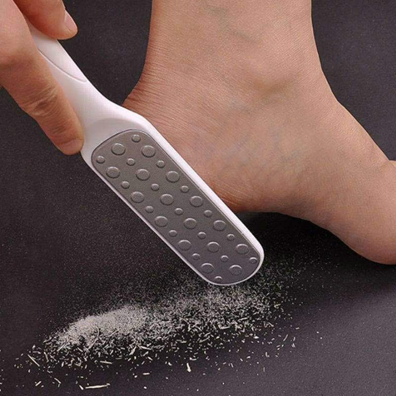 1pc Foot Care Tool Double-Sided Stainless Steel Footplate for Feet, Dead Skin Removal & Callus Peeling white