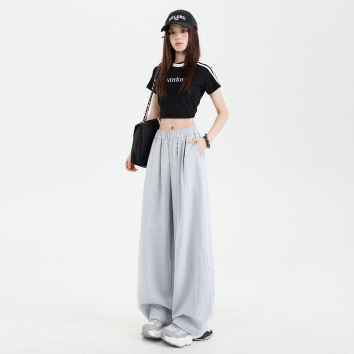 Women's Summer Thin Drooping Loose Elastic Waist High Waist Wide-leg Casual Pants for Women Summer Yamamoto Pants for Women Summer XL