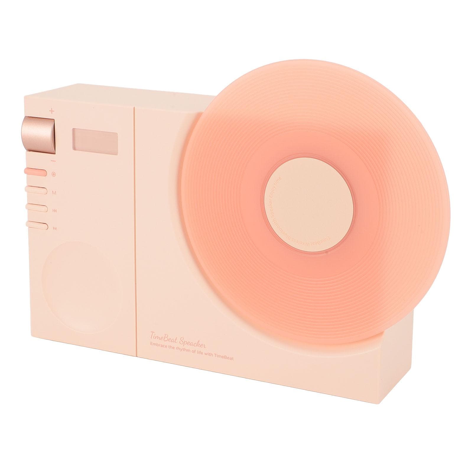 Clock Bluetooth Speaker Old Fashioned Classic Style Record Player Shape Bluetooth Speaker Green pink