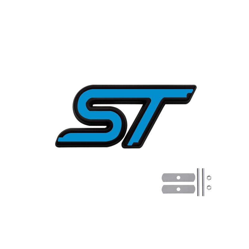 ST Logo Grille Badge 3D Metal Emblem Decal For ST Line Fiesta Focus Edition Car X KUGA Mondeo Ecosport Accessories yellow