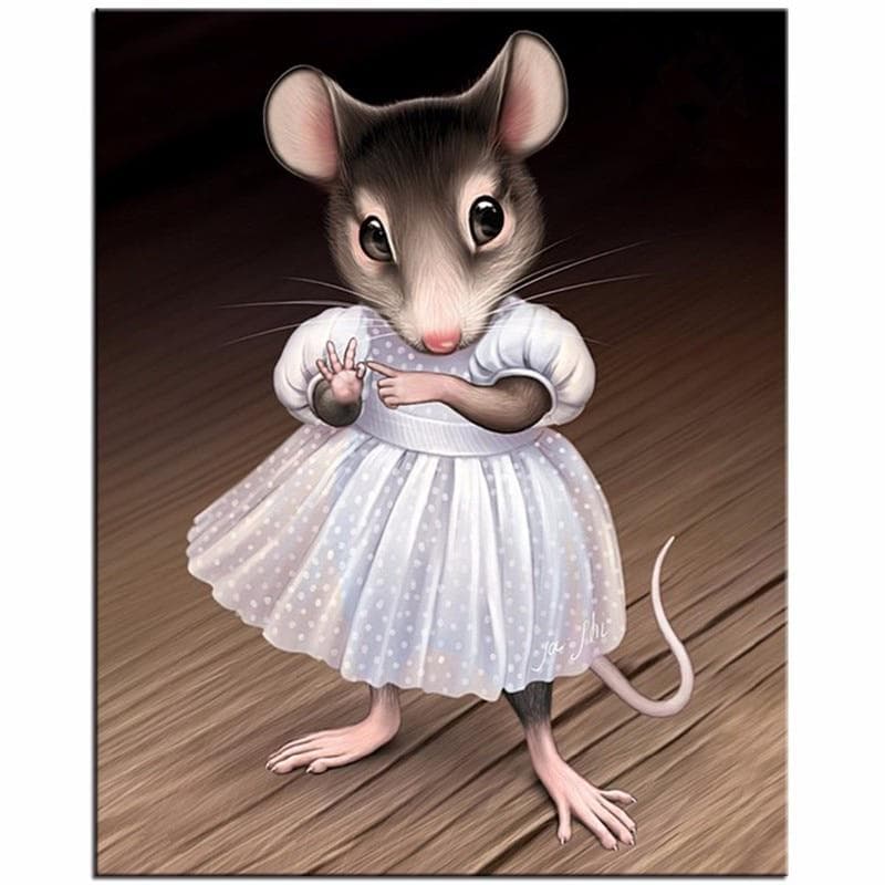 Diamond Painting Cross Stitch Kits Mosaic Diamond Mouse DIY 5D Diamond Embroidery Animal Decor 20X30CM