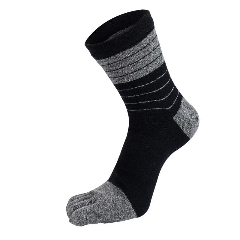New Five Finger Socks For Man Combed Breathable Colorful Cotton Sweat Deodorant Antibacterial Fashion Sport Socks With Toes black