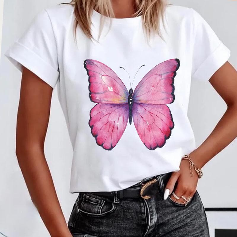 Short Sleeve Leopard Love Letter Trend Women's Print Tee Top Summer Fashion Tshirt Woman Female Basic T Clothing Graphic T-shirts XXXXL
