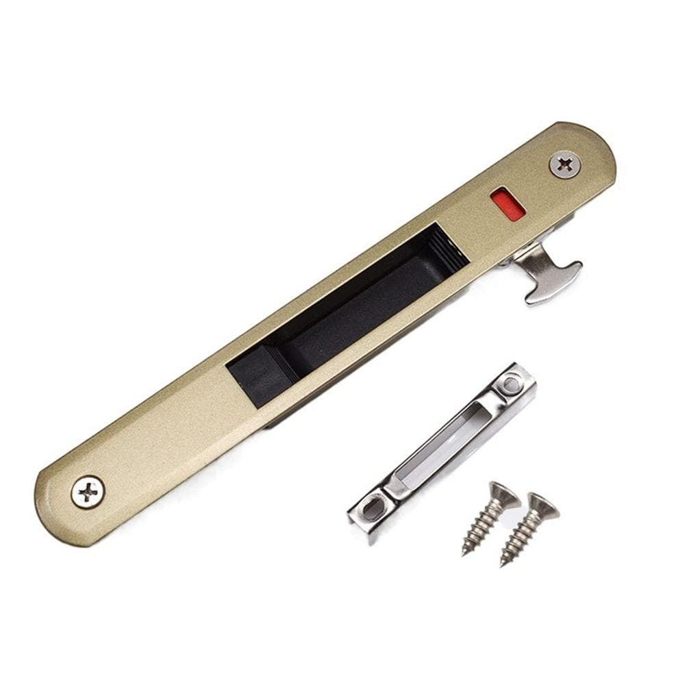 1Pcs Sliding Glass Door Window Handle Lock Hook Style Flush Mount Zinc Alloy Durable Practical Sliding Door Sliding Window