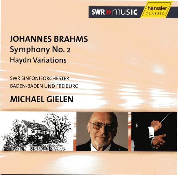 CD JOHANNES BRAHMS - MICHAEL GIELEN, S - Symphony No. 2/Variations CD93135 Hänssler Classi Germany Classical Used