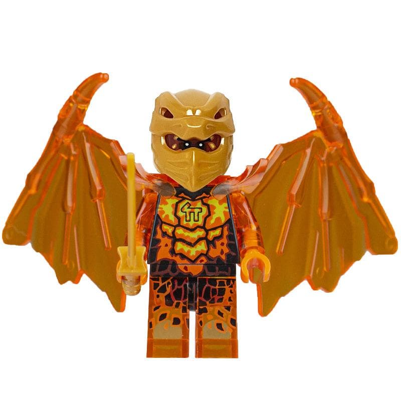 Dragon Form Gold Building Block Doll Boy Educational Toy