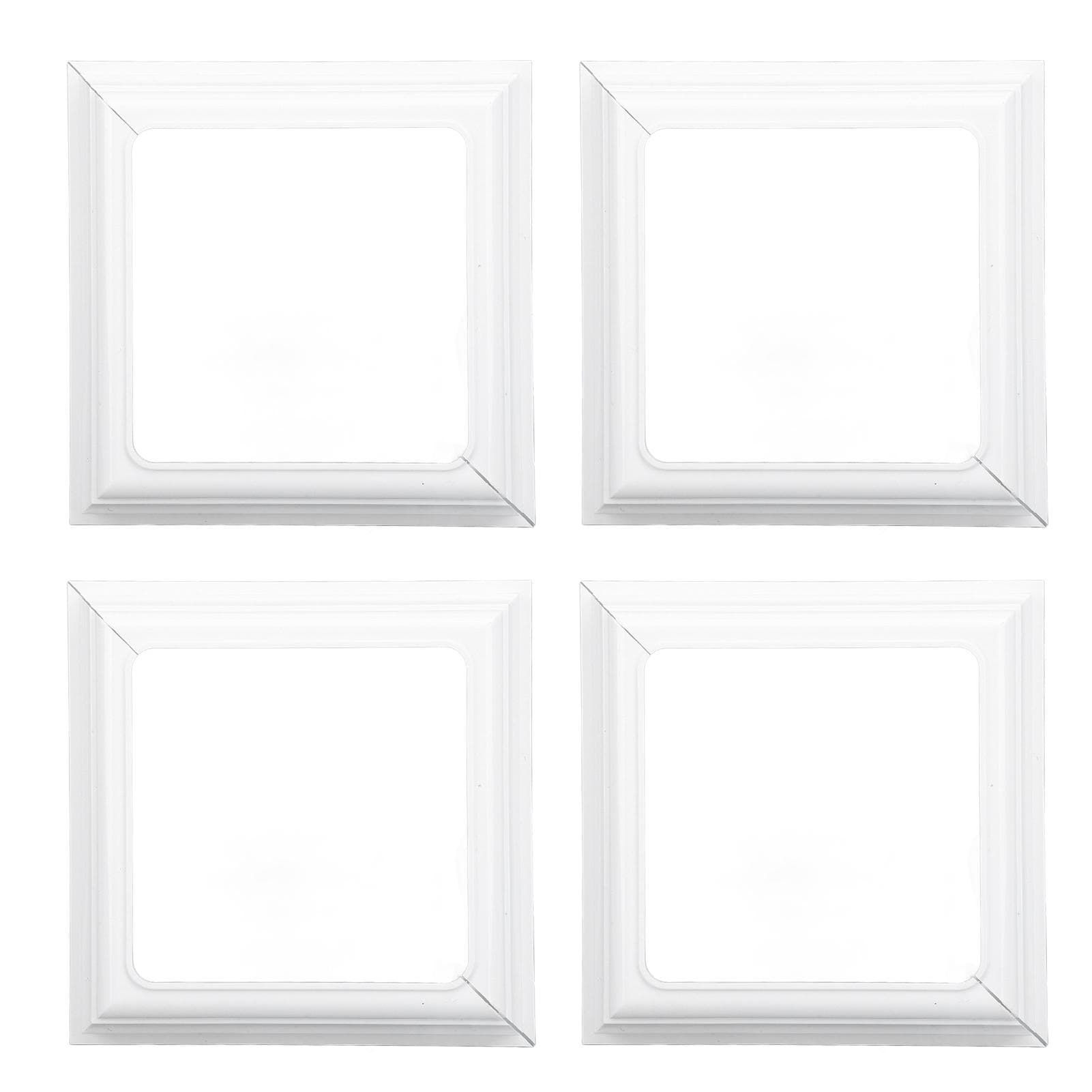 4PCS Split Type Vinyl Post Skirt Deck Column Base Cover 4x4 Inch Post Sleeve Decorative Trim for