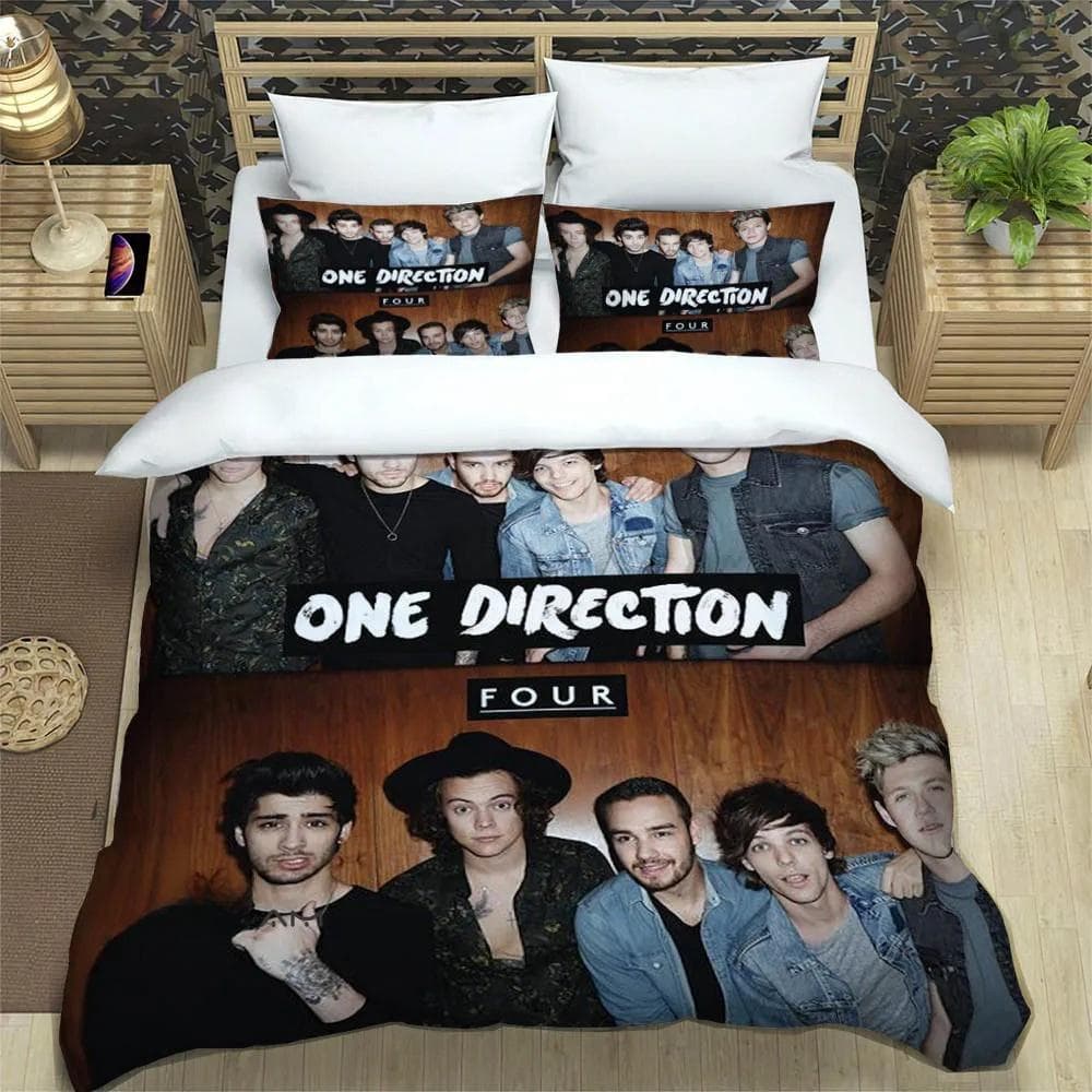 O-ONE Music Band Direction Bedding Set Single Twin Full Queen King Size Bed Set Adult Kid Bedroom Duvet cover Set Home Textile EU Twin 135x200cm