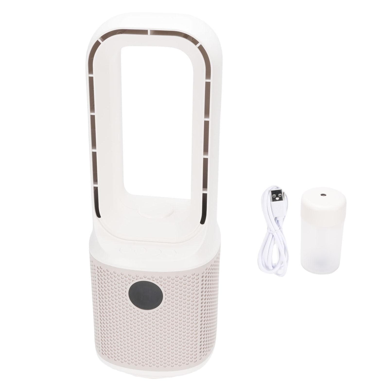 Bladeless Desk Fan with Humidifier 9 Speeds Quiet Misting Oscillating Small Cooling Turbo Fan with