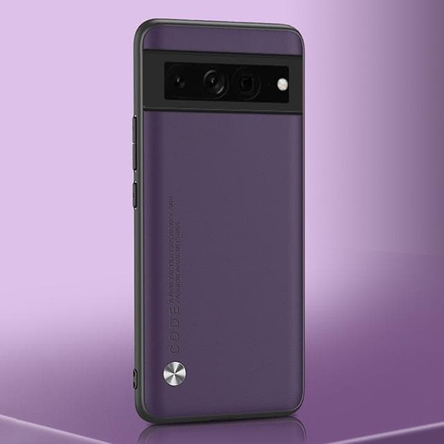 Luxury Plain PU Leather Case for Google Pixel 6 7 Pro 6A Back Cover Shockproof Ultra Thin Matte Silicone Phone Case for Google Pixel 5 4 XL 4A 5A 5G For Pixel 5 purple