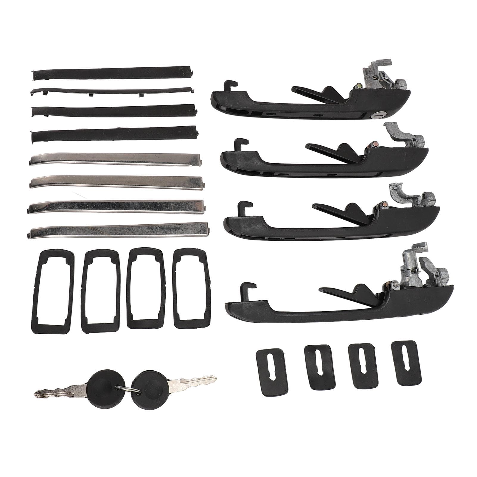 Car Outside Door Handle 191837205A Easy To Replace Exterior Front Rear Door Handle Set with Keys