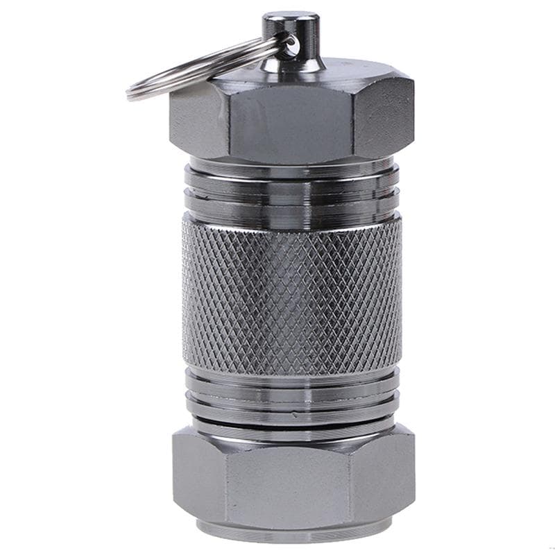 Waterproof Seal Tank Aluminum Capsule Container Drug Organizer Pocket Pill Cases for Outdoor Emergency Medicine Storage Bottles silver